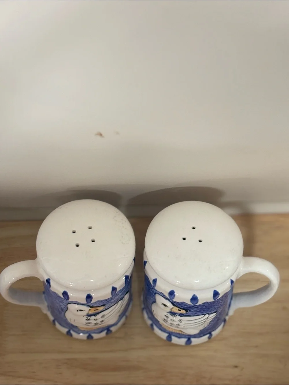 Vintage 1983 Ceramic Duck Salt & Pepper Shakers Set by Sigma